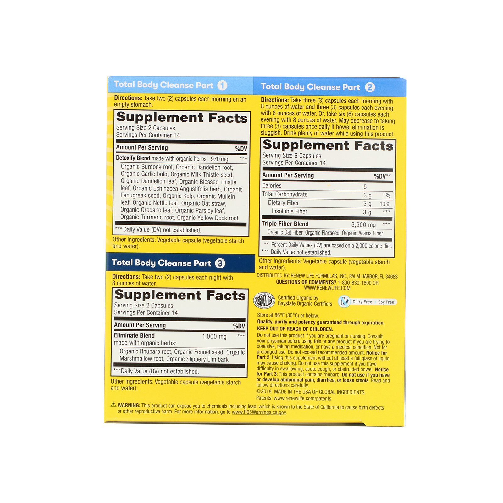 Comprar Renew Life, 14-Day Total Body Cleanse, 3-Part Program, Vegetarian Capsules - Imagem 2