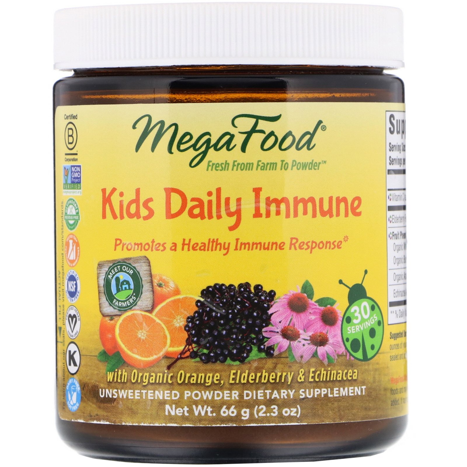 Comprar MegaFood, Imunológico Diário para Crianças, sem açúcar, 2,3 onças (66 g)