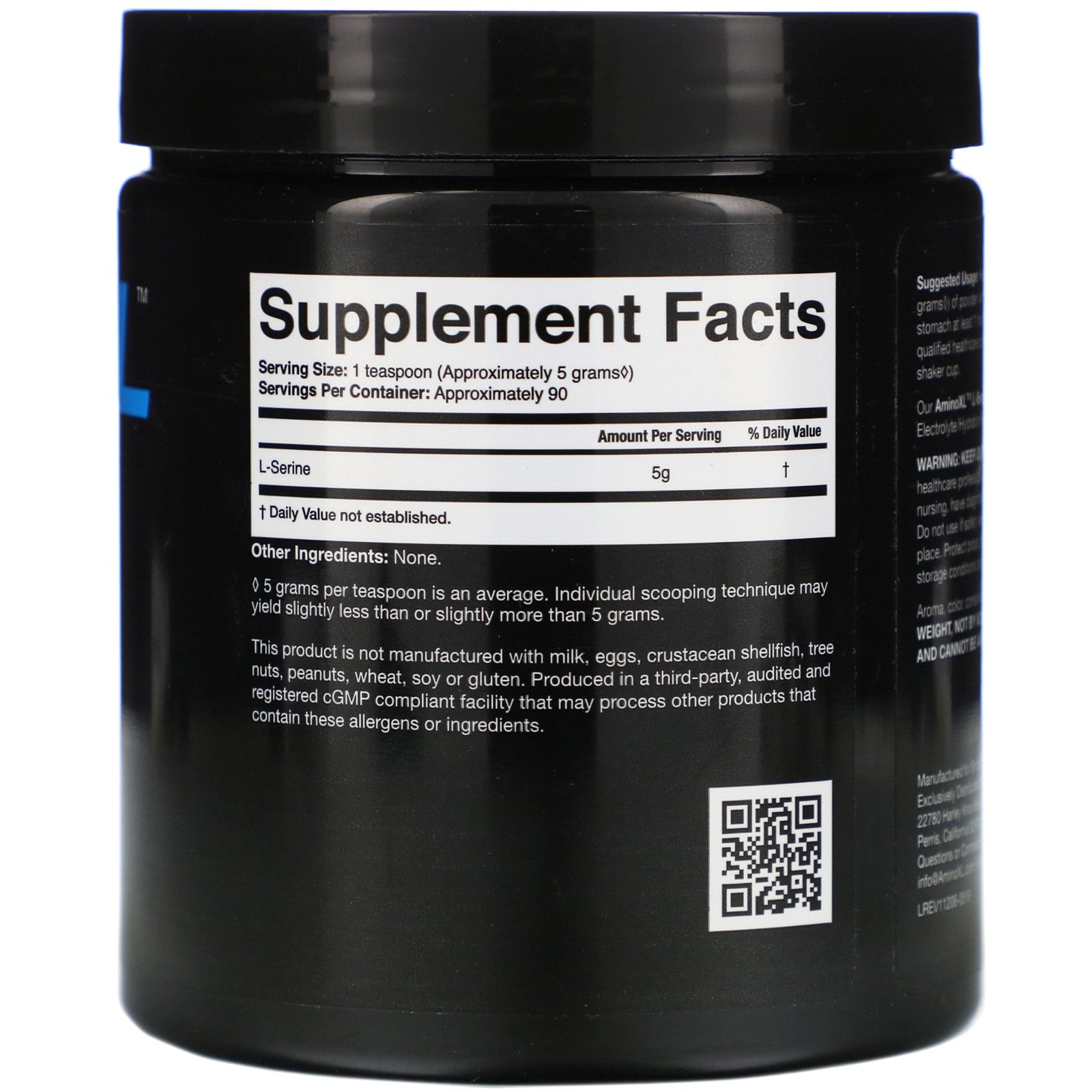Comprar AminoXL, L-Serina, Pó sem Sabor, 450 g (15,87 oz) - Imagem 2