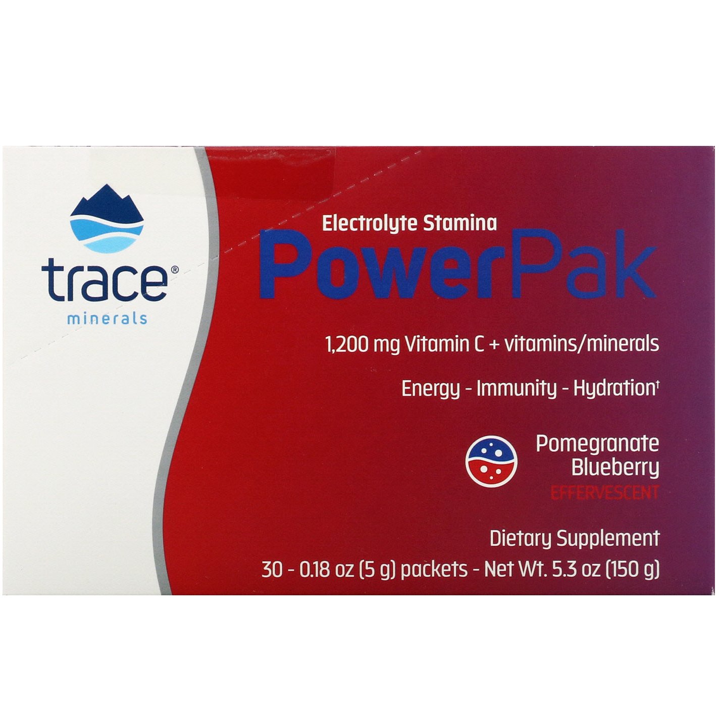 Comprar Trace Minerals Research, Electrolyte Stamina PowerPak, Pomegranate Blueberry, 30 Packets, 0.18 oz (5 g) Each