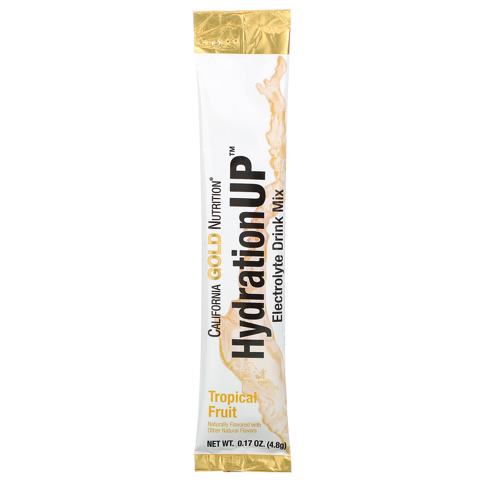 Comprar California Gold Nutrition, HydrationUP, Mix de Bebidas com Eletrólitos, Frutas Tropicais, 20 Pacotes, 0,17 oz (4,8 g) Cada - Imagem 3