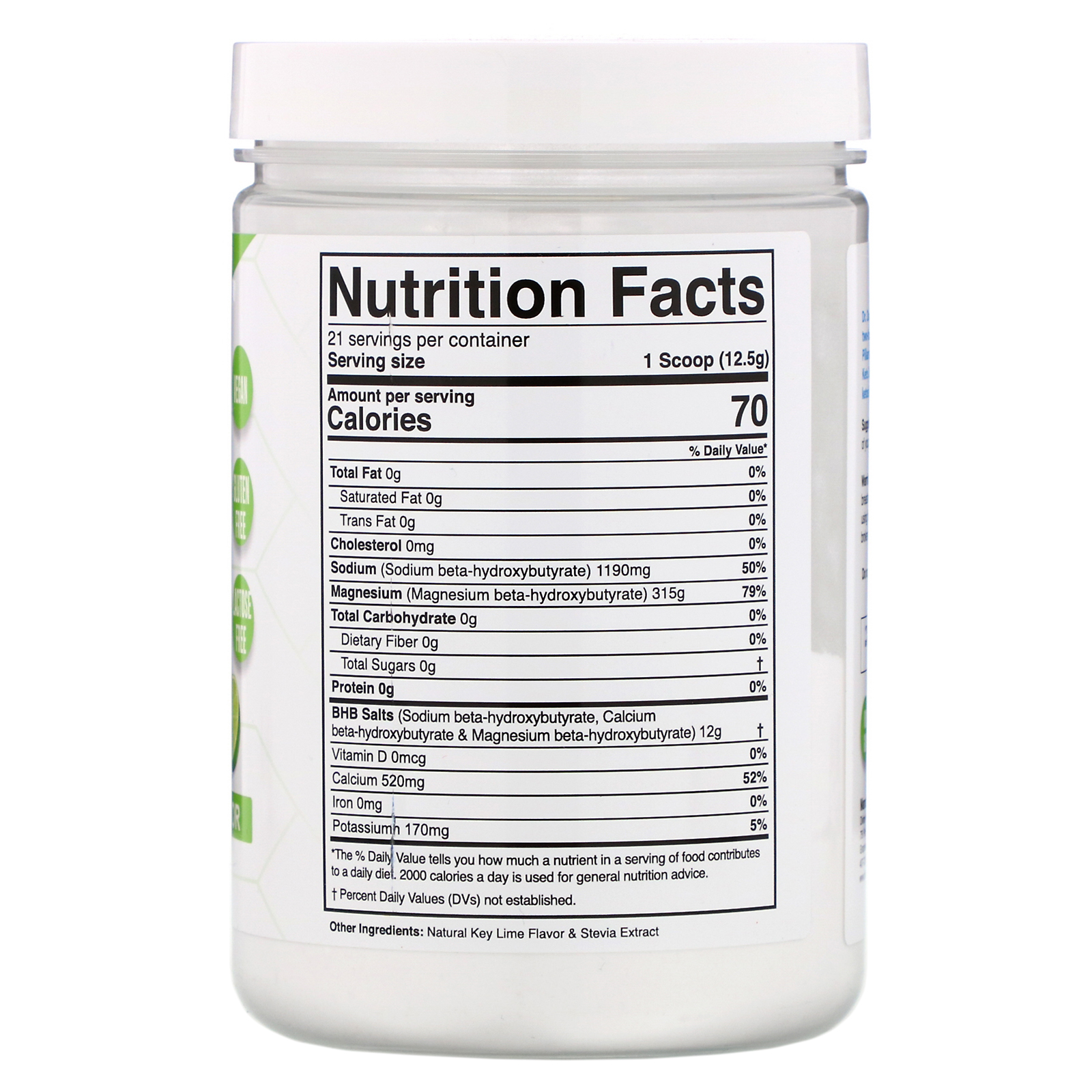 Comprar Divine Health, Dr. Colbert's Keto Zone, Instant Ketones, Iced Limeade , 9.26 oz (262.5 g) - Imagem 2
