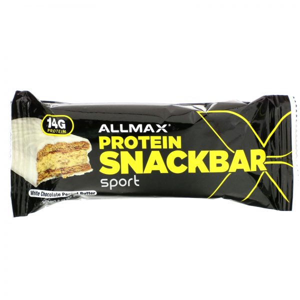 Comprar ALLMAX Nutrition, Lanche energético com alto teor de proteína, barra de proteínas, chocolate branco, manteiga de amendoim, 12 barras, 57 g (2 oz) cada - Imagem 4
