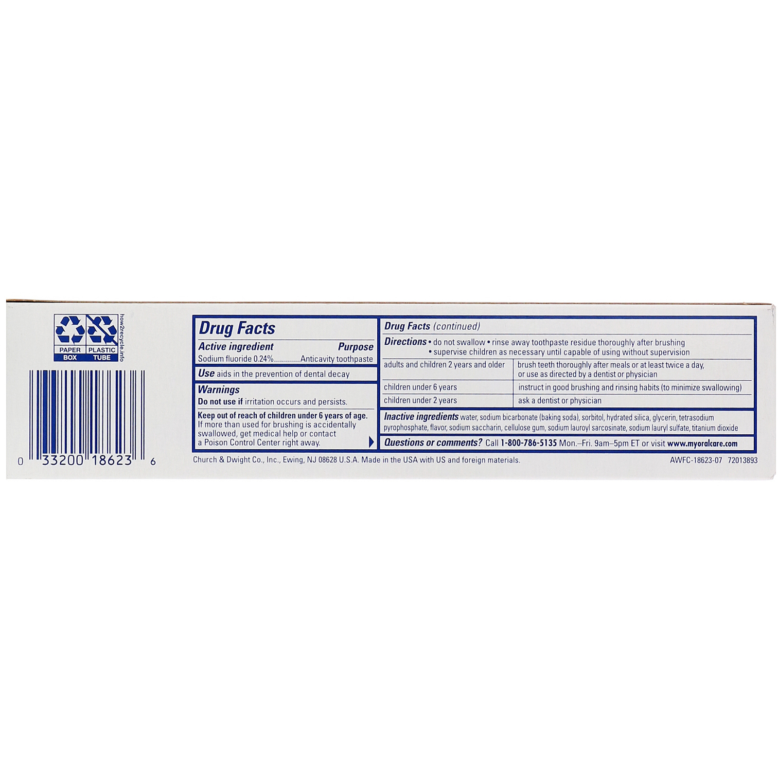 Comprar Arm & Hammer, AdvanceWhite, Breath Freshening Toothpaste, Winter Mint, 6.0 oz (170 g) - Imagem 3
