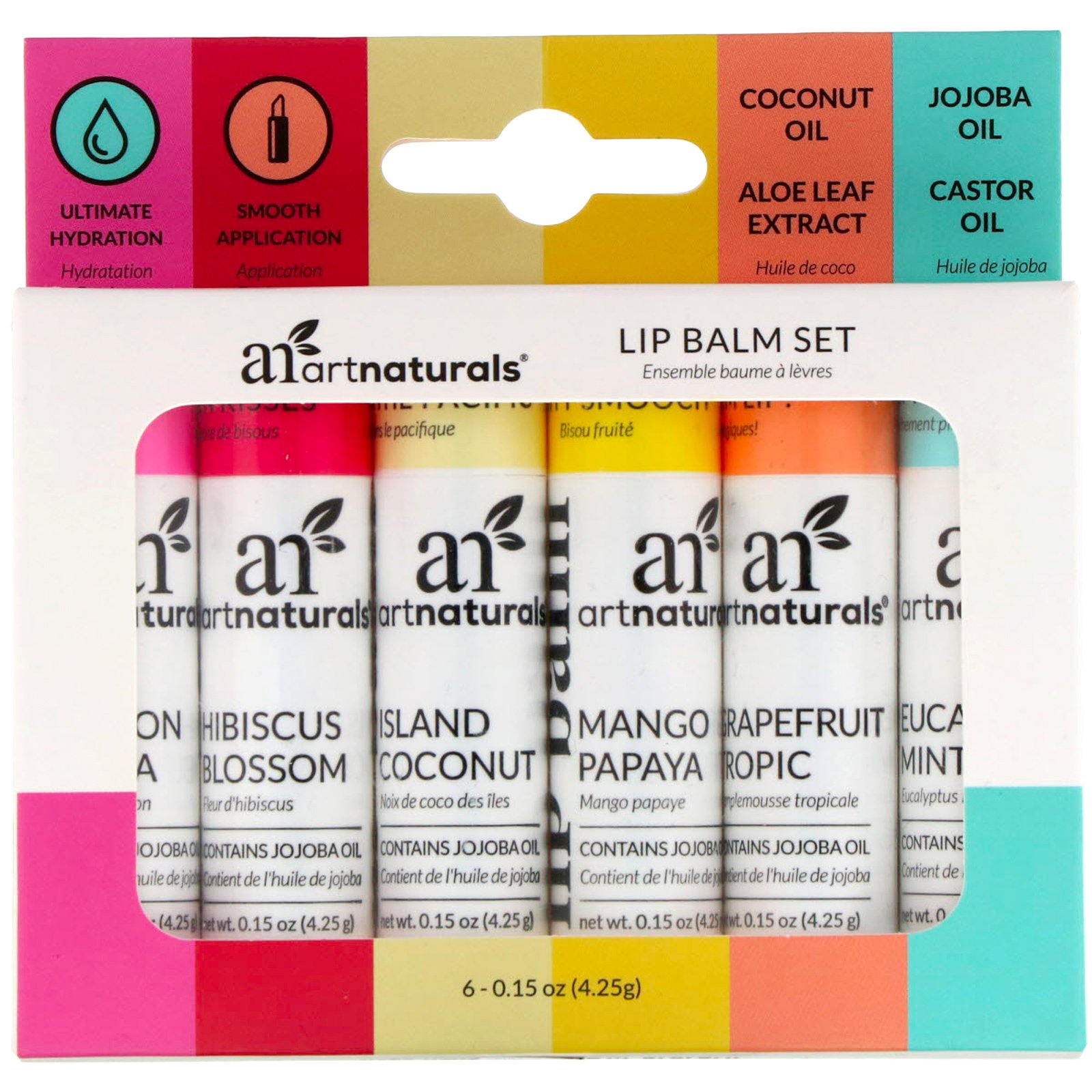 Comprar Artnaturals, Lip Balm Set, 6 Lip Balms, 0.15 oz (4.25 g) Each - Imagem 2
