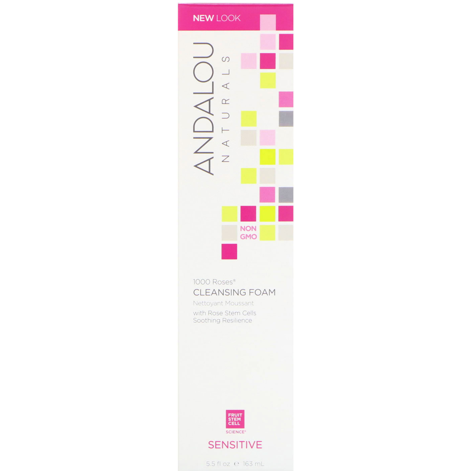 Comprar Andalou Naturals, Espuma de limpeza 1000 rosas, Sensível, 163 ml (5,5 fl oz)