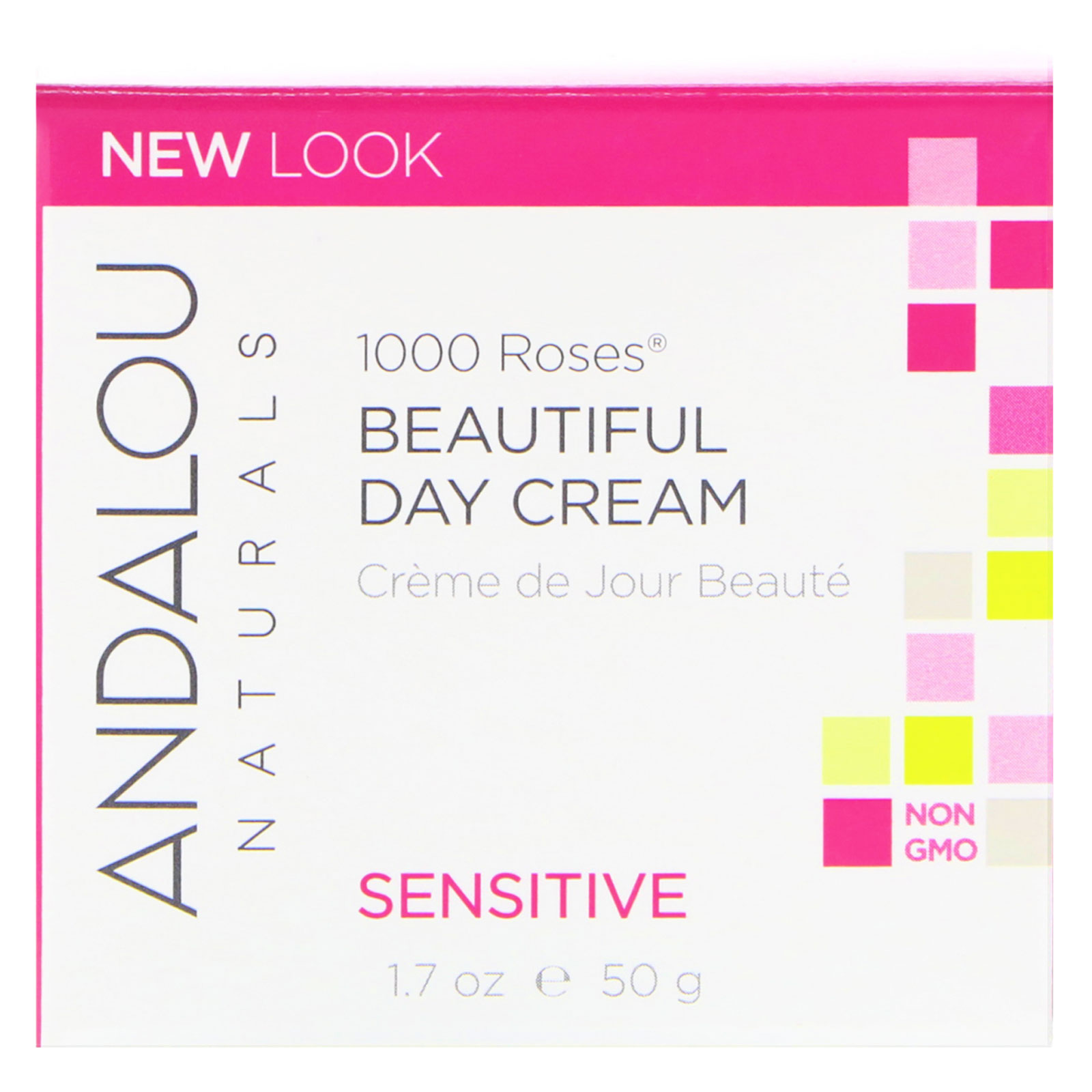 Comprar Andalou Naturals, Creme Diário de Beleza 1000 Rosas, Sensível, 1,7 oz (50 ml)