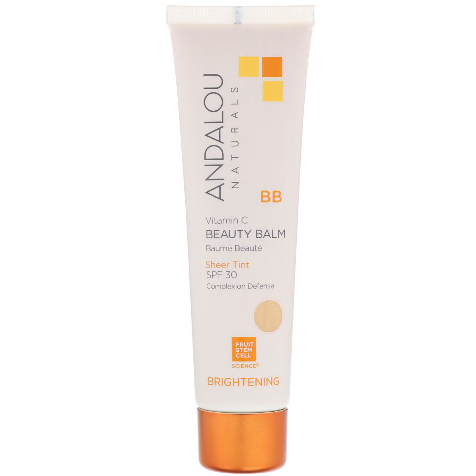 Comprar Andalou Naturals, BB Vitamin C Beauty Balm, Brightening, SPF 30, Sheer Tint, 2 fl oz (58 ml)