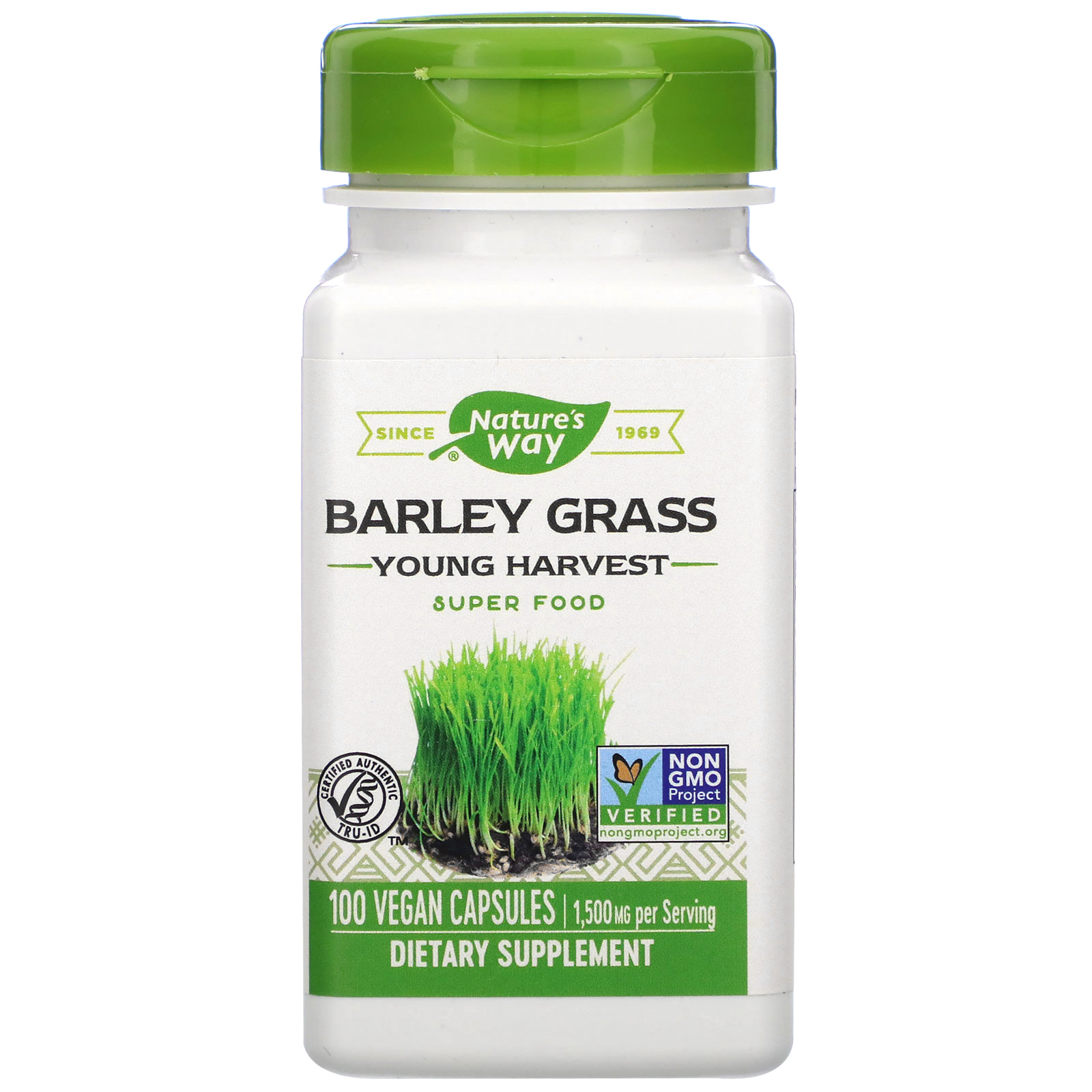 Comprar Nature's Way, Barley Grass, Young Harvest, 1,500 mg, 100 Vegan Capsules