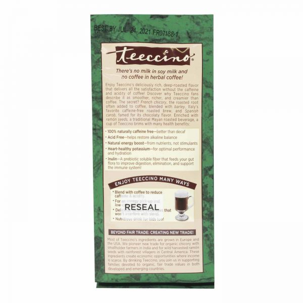 Comprar Teeccino, Café Herbal - Assado Francês - 11 oz (312g) - Imagem 4