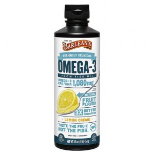 Comprar Barlean's, Óleo de Peixe Ômega-3, Sabor Creme de Limão - 454 g