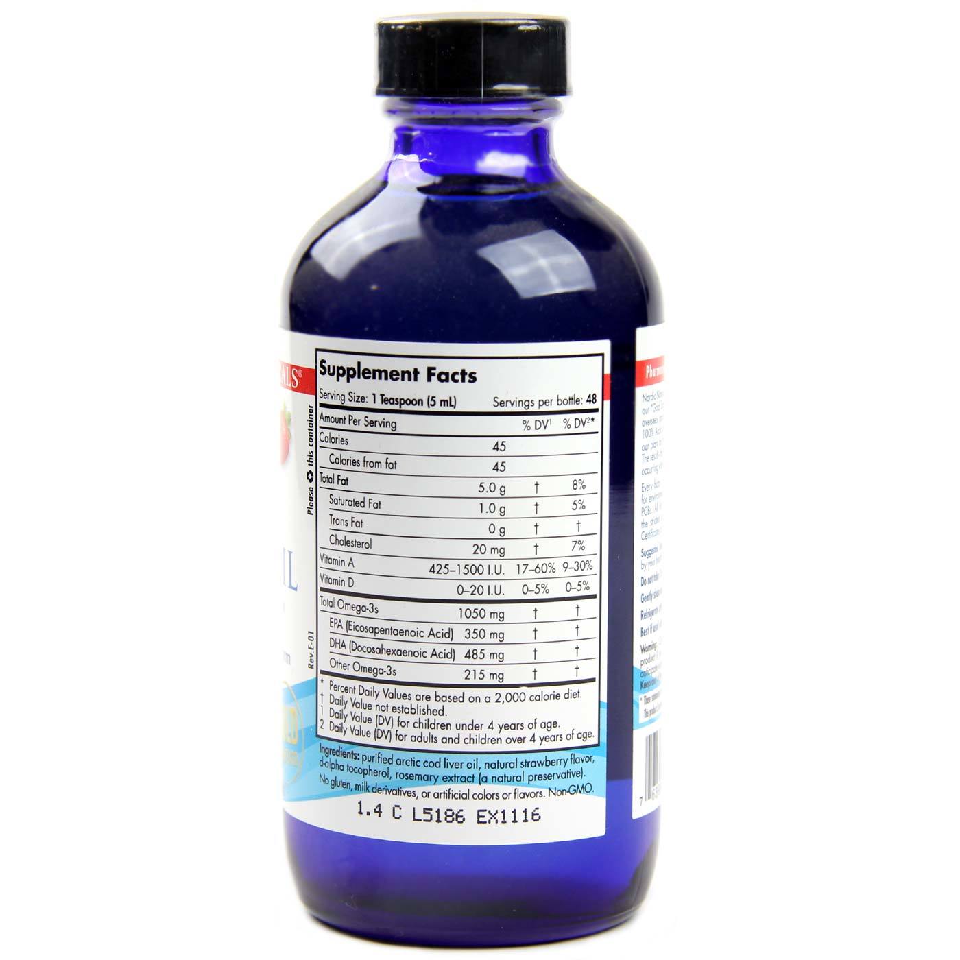 Comprar Nordic Naturals Ártico Cod Liver Oil Morango 8 fl oz - Imagem 2