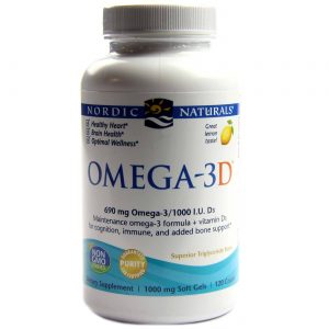 Comprar Nordic Naturals, Omega-3D Limão - 120 Cápsulas