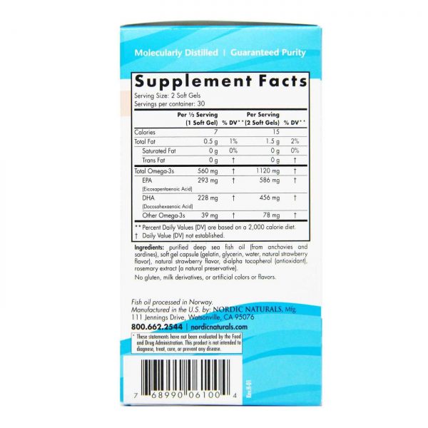 Comprar Nordic Naturals, Ultimate Omega - Morango - 60 Mini Cápsulas em Gel - Imagem 4