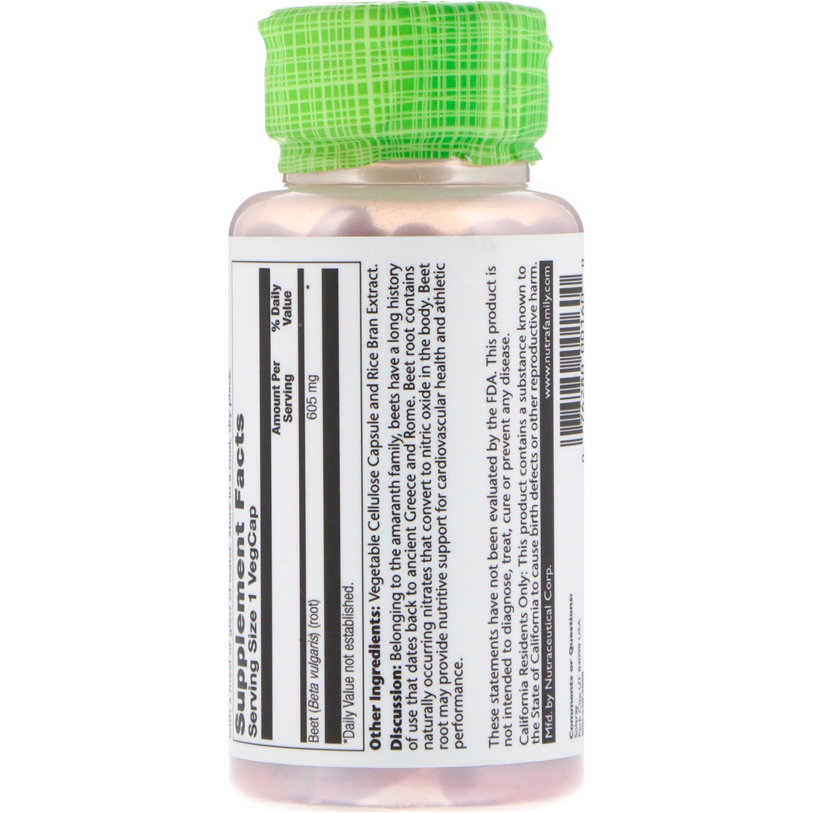 Comprar Solaray, Beterraba, 605 mg, 100 Cápsulas Vegetais - Imagem 2