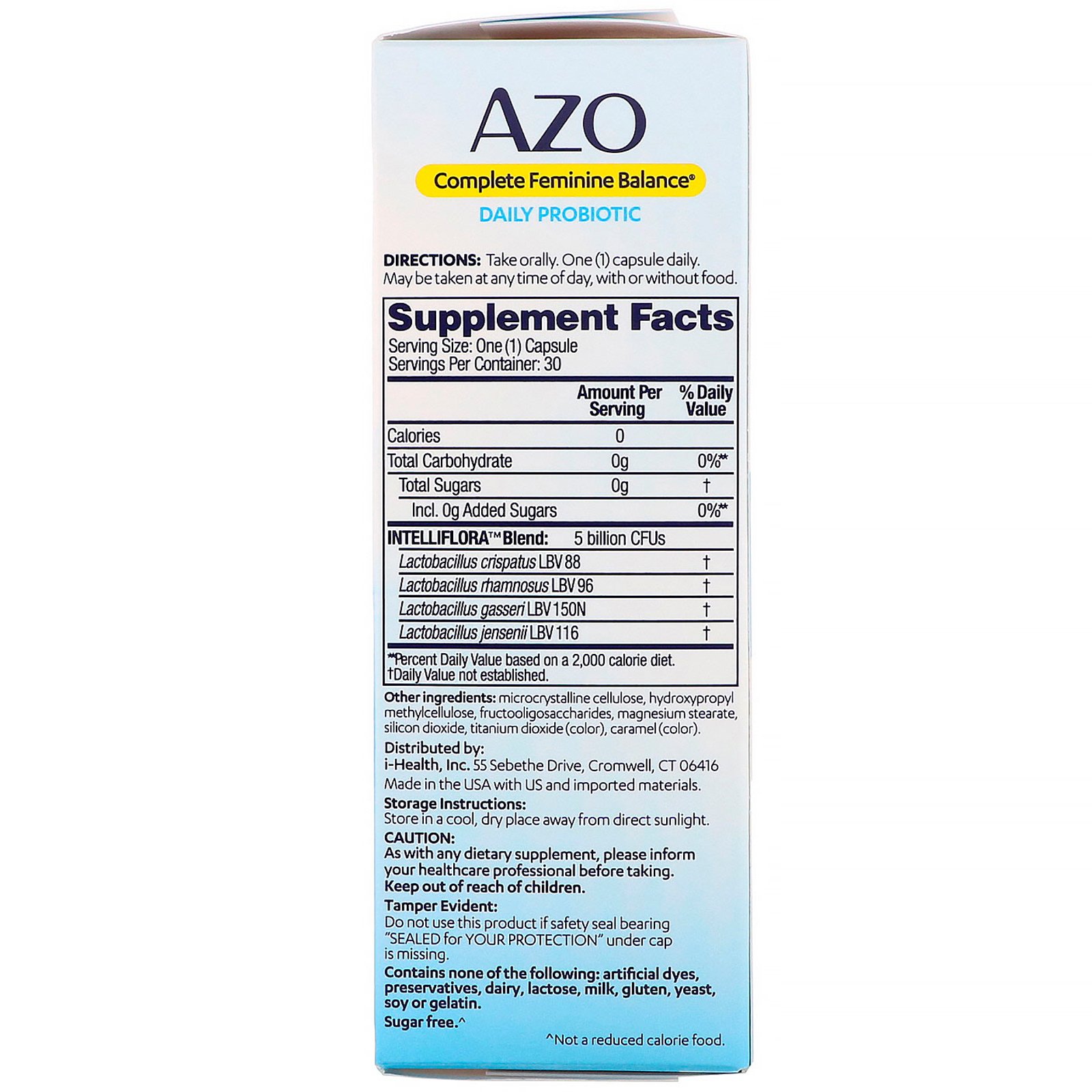 Comprar Azo, Equilíbrio Feminino Completo, Probiótico Diário, 30 Cápsulas Uma Vez ao Dia - Imagem 2