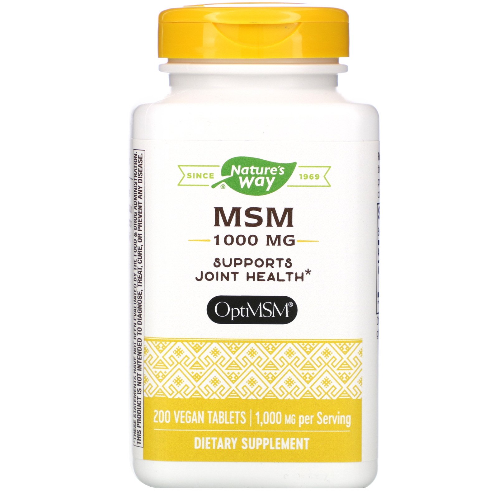 Comprar Nature's Way, MSM, Pure OptiMSM, 1.000 mg, 200 Comprimidos