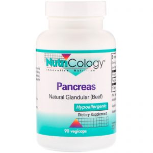 Comprar Nutricology, Pancreas, Glandular Natural (Carne), 90 Cápsulas Veganas