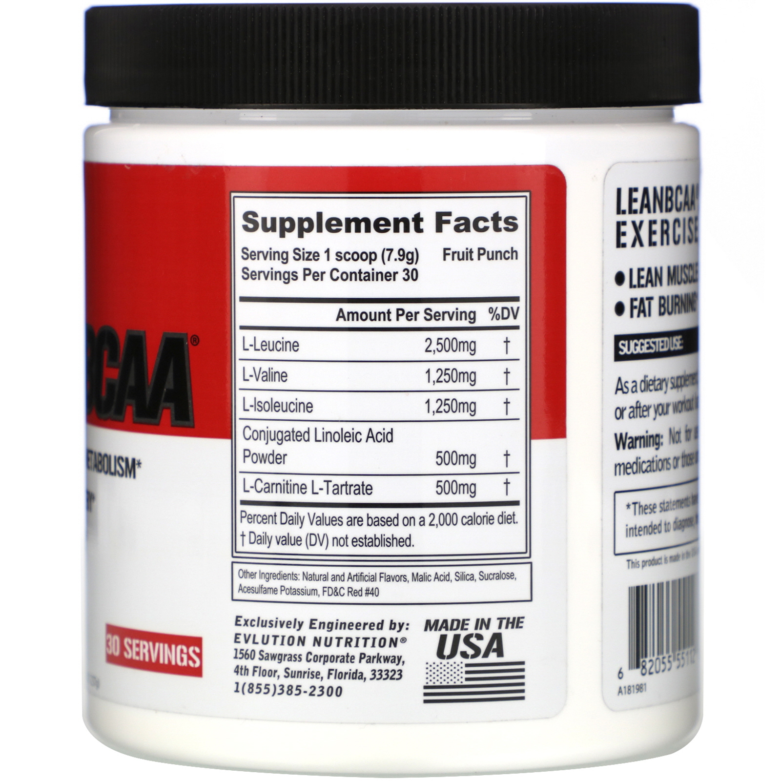 Comprar EVLution Nutrition, LeanBCAA, Fruit Punch, 8.36 oz (237 g) - Imagem 2