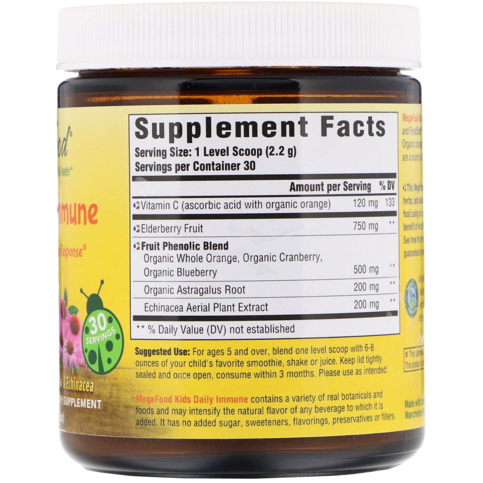 Comprar MegaFood, Imunológico Diário para Crianças, sem açúcar, 2,3 onças (66 g) - Imagem 2