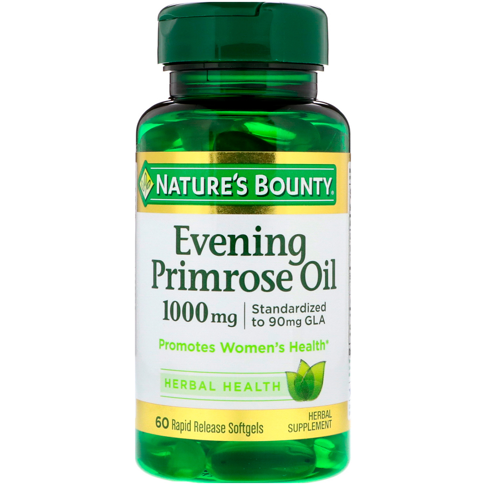 Comprar Nature's Bounty, Oléo de Onagra, 1,000 mg, 60 Cápsulas Softgel de Liberação Rápida