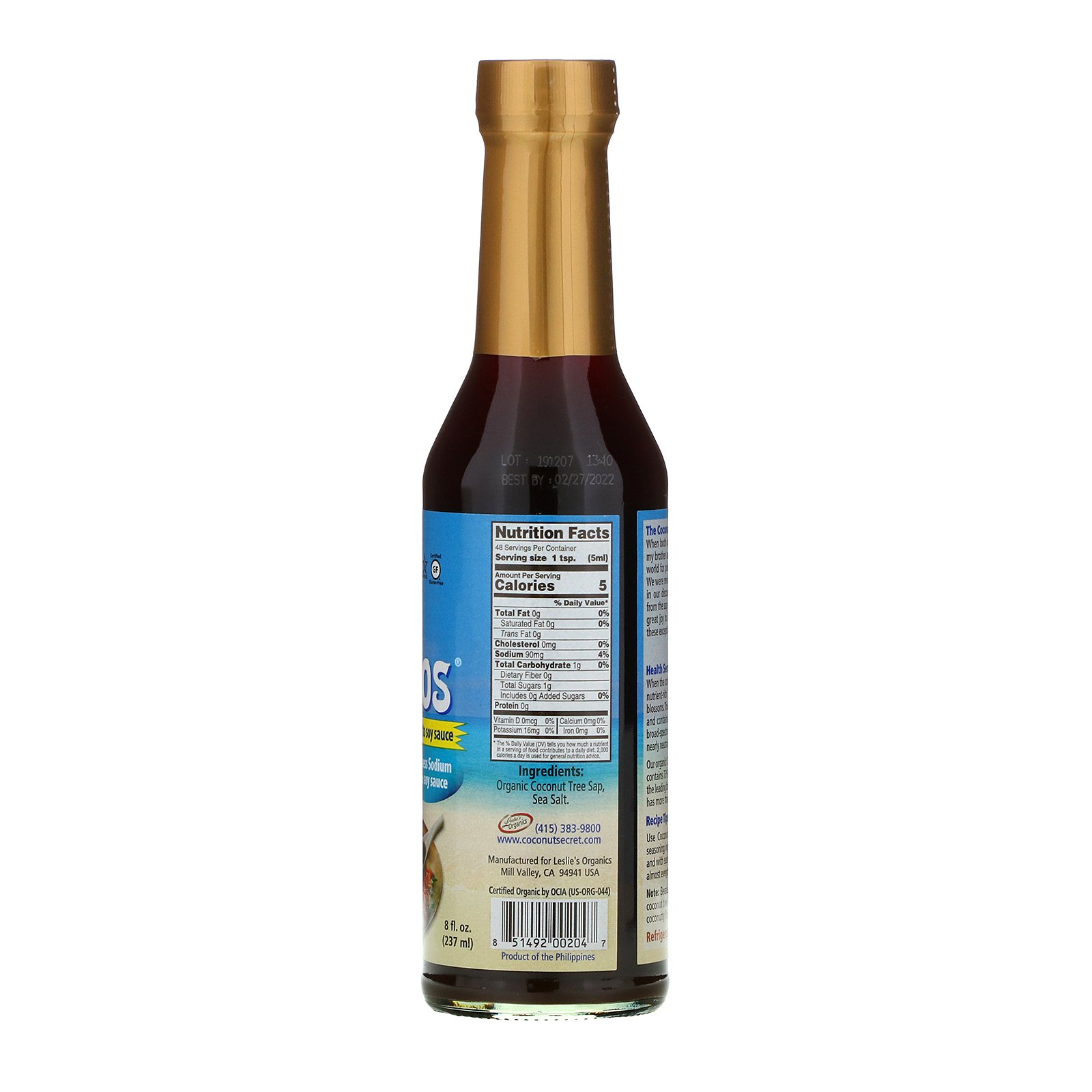 Comprar Coconut Secret, Original Coco Aminos, molho de soja sem tempero, 237 ml (8 fl oz) - Imagem 2