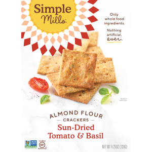 Comprar Simple Mills, Biscoitos Cracker de Farinha de Amêndoas, Naturalmente Sem Glúten, Tomate Seco e Manjericão, 120 g