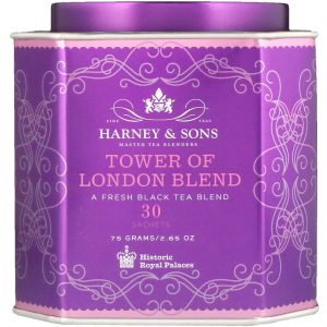Comprar Harney & Sons, Mistura da torre de Londres, uma mistura de chá preto fresco, 30 sachês, 2,67 oz (75 g)