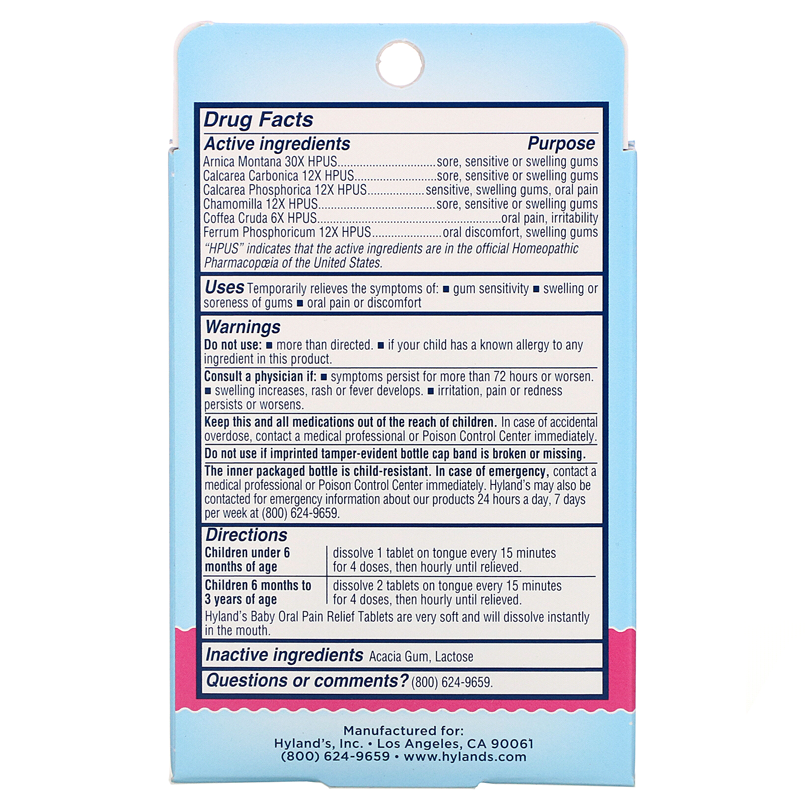 Comprar Hyland's, Baby, Oral Pain Relief Daytime, 125 Quick-Dissolving Tablets - Imagem 2
