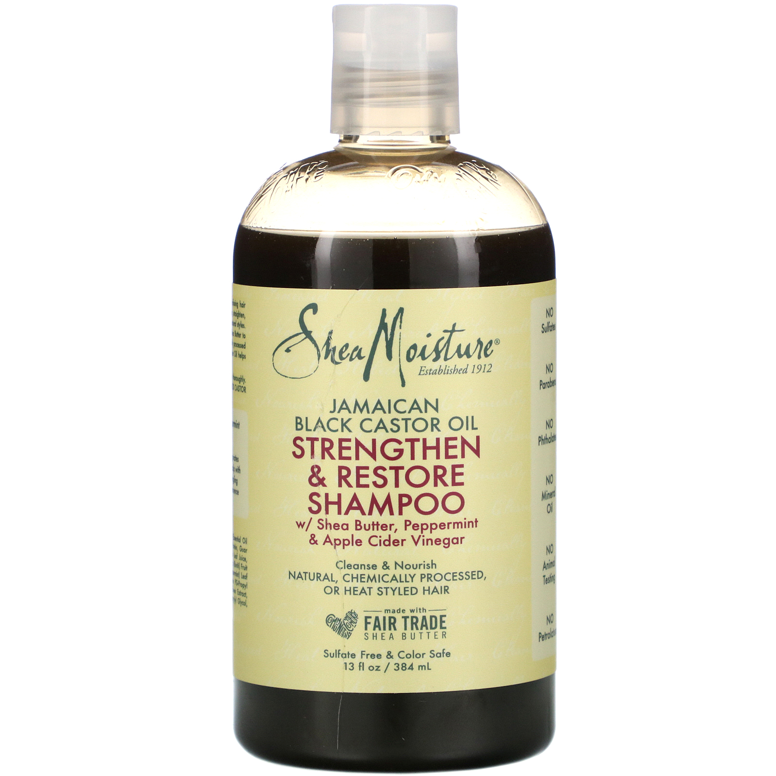 Comprar SheaMoisture, Jamaican Black Castor Oil, Strengthen & Restore Shampoo, 13 fl oz (384 ml)