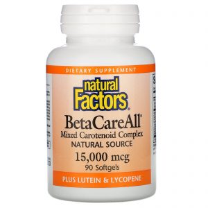 Comprar Natural Factors, BetaCareAll, 15,000 mcg, 90 Softgels