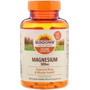 Comprar Sundown Naturals, Magnésio, 500 mg, 180 Cápsulas Revestidas