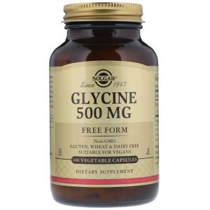 Comprar Solgar, Glicina, 500 mg, 100 Cápsulas Vegetais