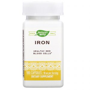 Comprar Nature's Way, Iron, 18 mg, 100 Capsules