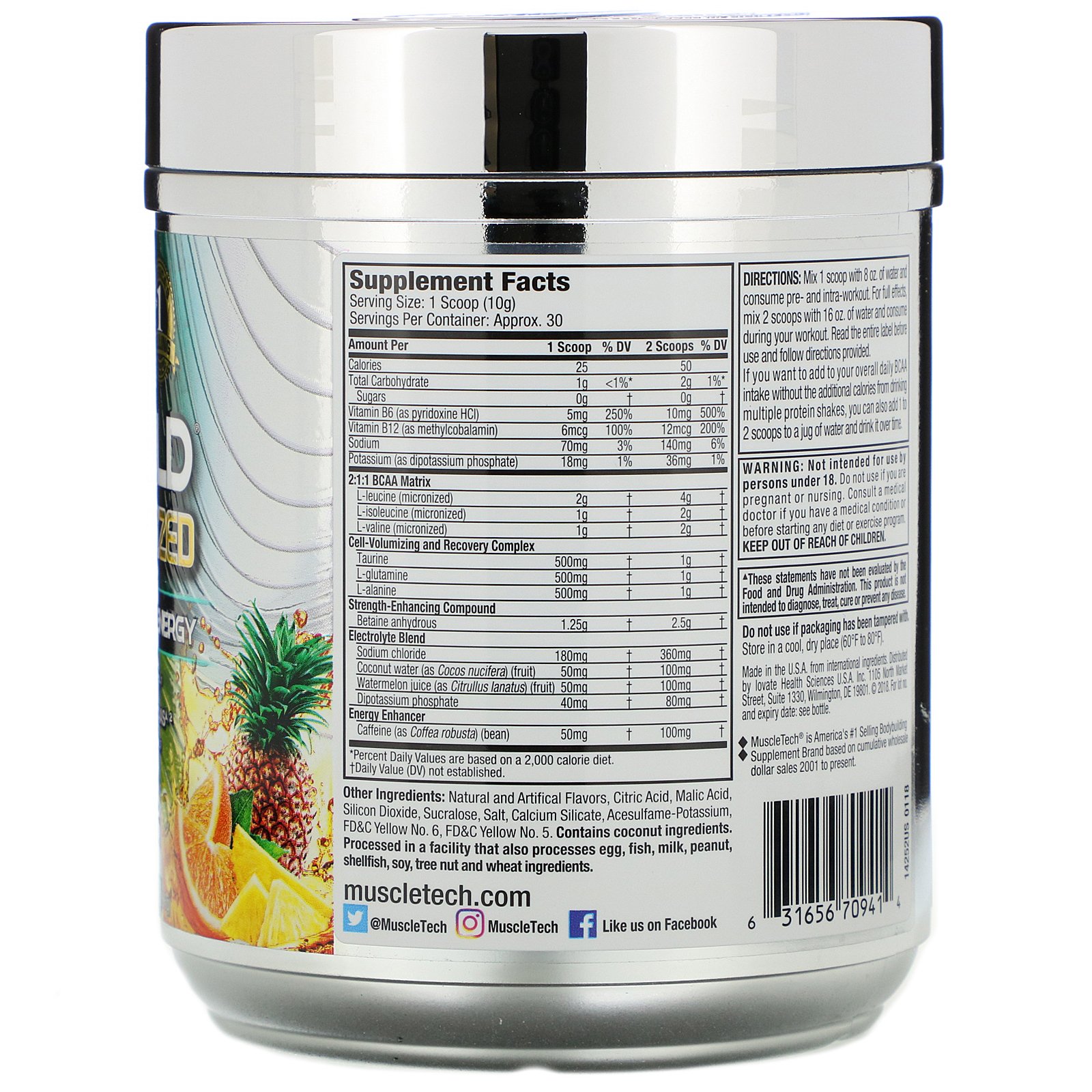 Comprar Muscletech, Amino Build Next Gen Energized, Orange Mango Cooler, 10.09 oz (286 g) - Imagem 2