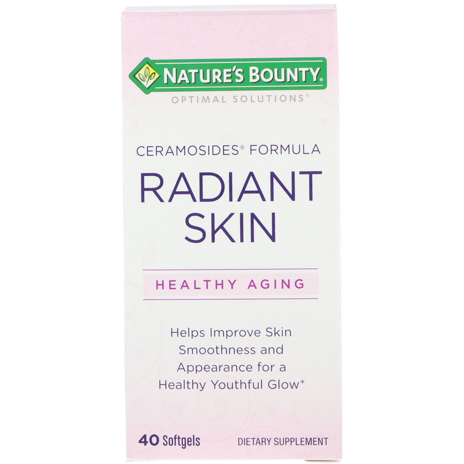 Comprar Nature's Bounty, Soluções Ideais, Fórmula Ceramosides Para Pele Radiante, 40 Cápsulas Gelatinosas Moles