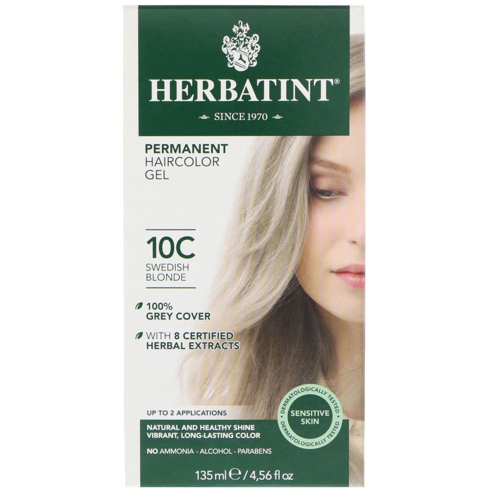 Comprar Herbatint, Tintura Permanente para Cabelo em Gel, 10C Loiro Sueco, 135 ml