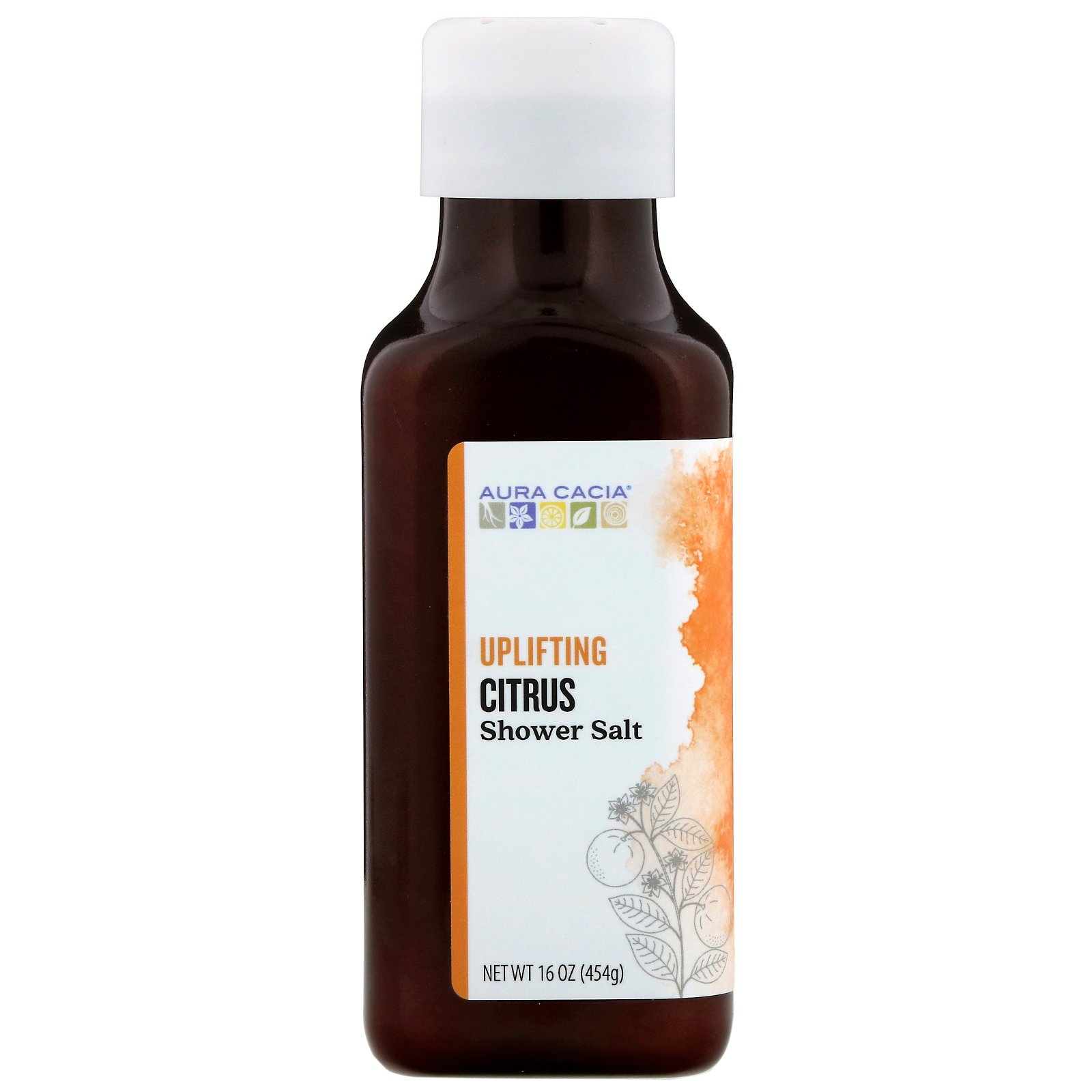 Comprar Aura Cacia, Shower Salt, Uplifting Citrus, 16 oz (454 g)