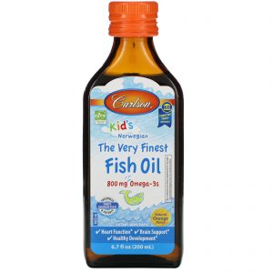 Comprar Carlson Labs, Kid's Norwegian, The Very Finest Fish Oil, Natural Orange Flavor, 800 mg, 6.7 fl oz (200 ml)