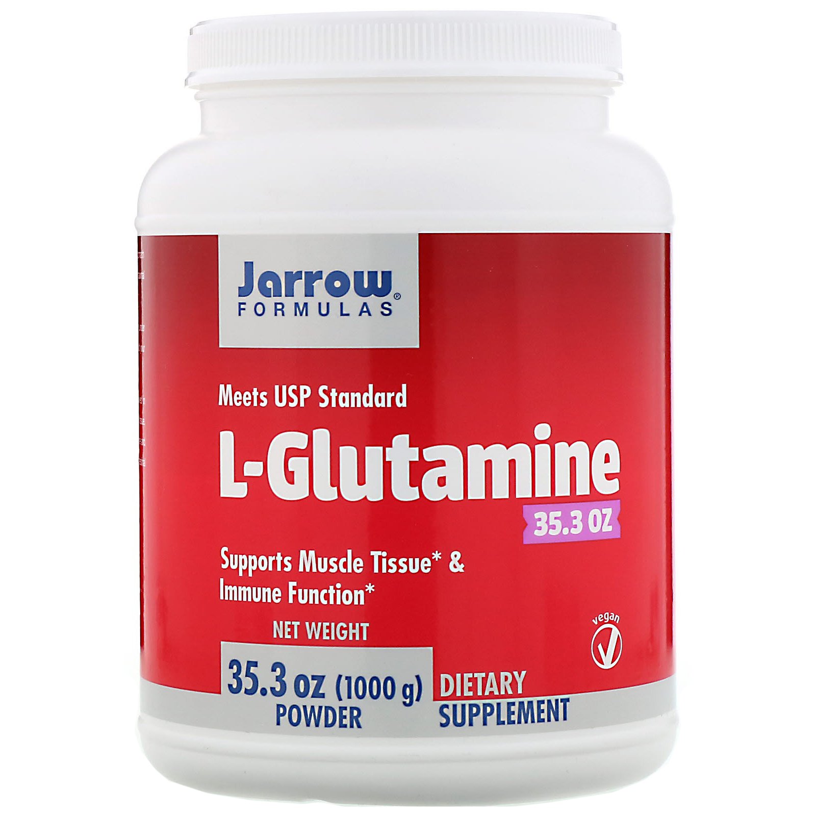 Comprar Jarrow Formulas, L-Glutamina em Pó, 2,2 lbs (1000 g)