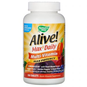 Comprar Nature's Way, Alive! Max3 Diário, Multivitamínico, 180 Comprimidos