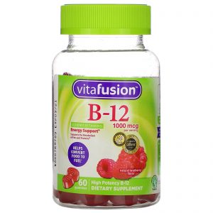 Comprar VitaFusion, B-12 Gummy Vitamins, Energy Support, Natural Raspberry Flavor, 1,000 mcg, 60 Gummies