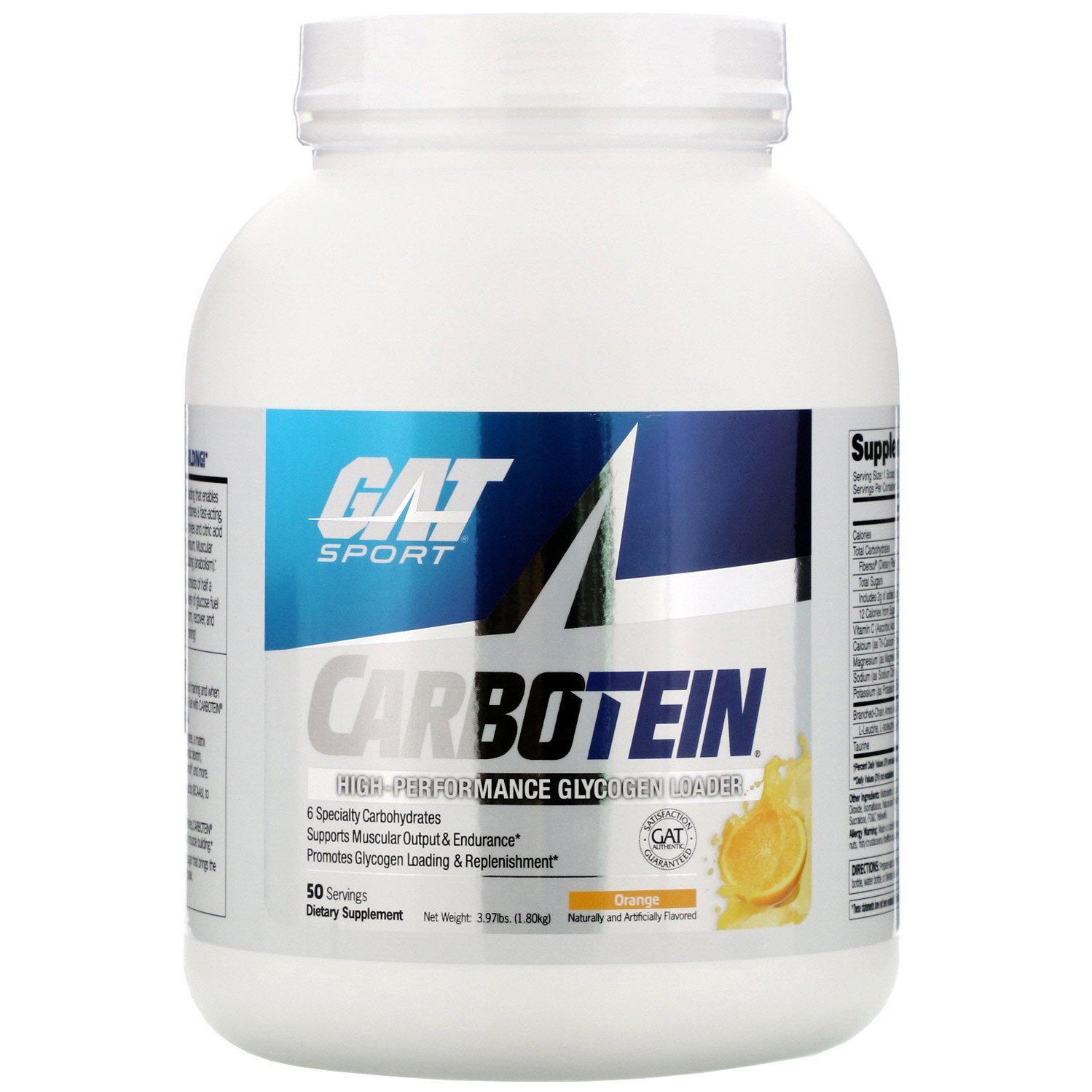 Comprar GAT, Carboteína, Carga de Glicogênio para Alto Desempenho, Laranja, 1,80 kg (3,97 lb)