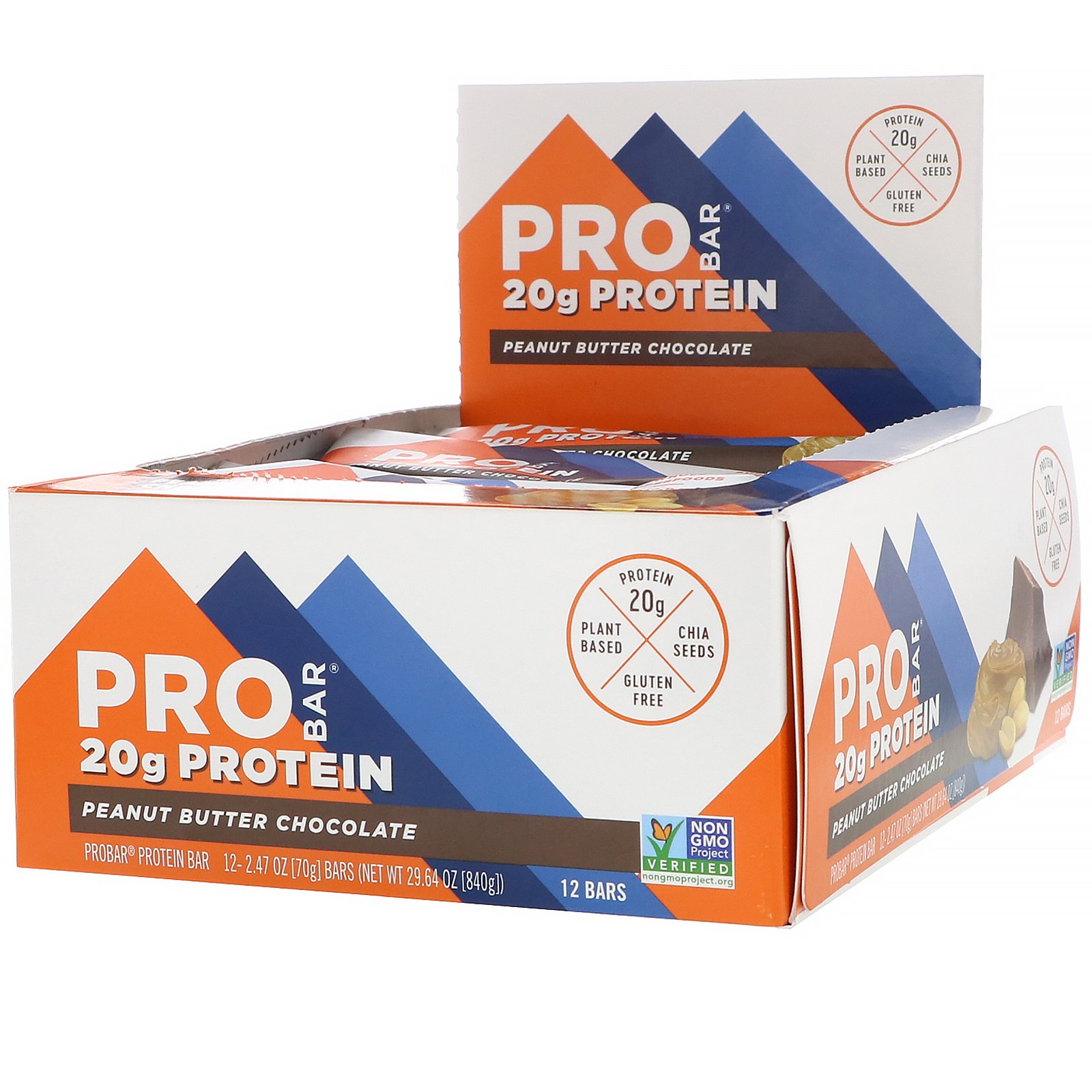 Comprar ProBar, Barra de Proteína, Chocolate com Manteiga de Amendoim, 12 Barras, 70 g (2,47 oz) Cada