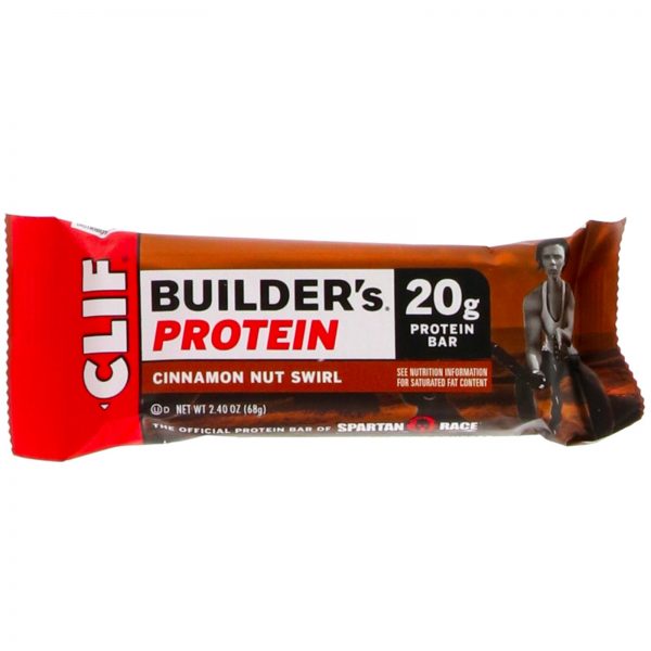 Comprar Clif Bar, Builder's Protein Bar, Cinnamon Nut Swirl, 12 Bars, 2.40 oz (68 g) Each - Imagem 4