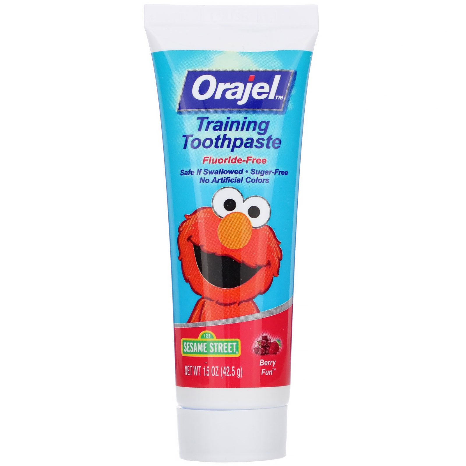Comprar Orajel, Elmo Training Toothpaste, Fluoride-Free, 3 Months to 4 Years, Berry Fun, 1.5 oz (42.5 g)