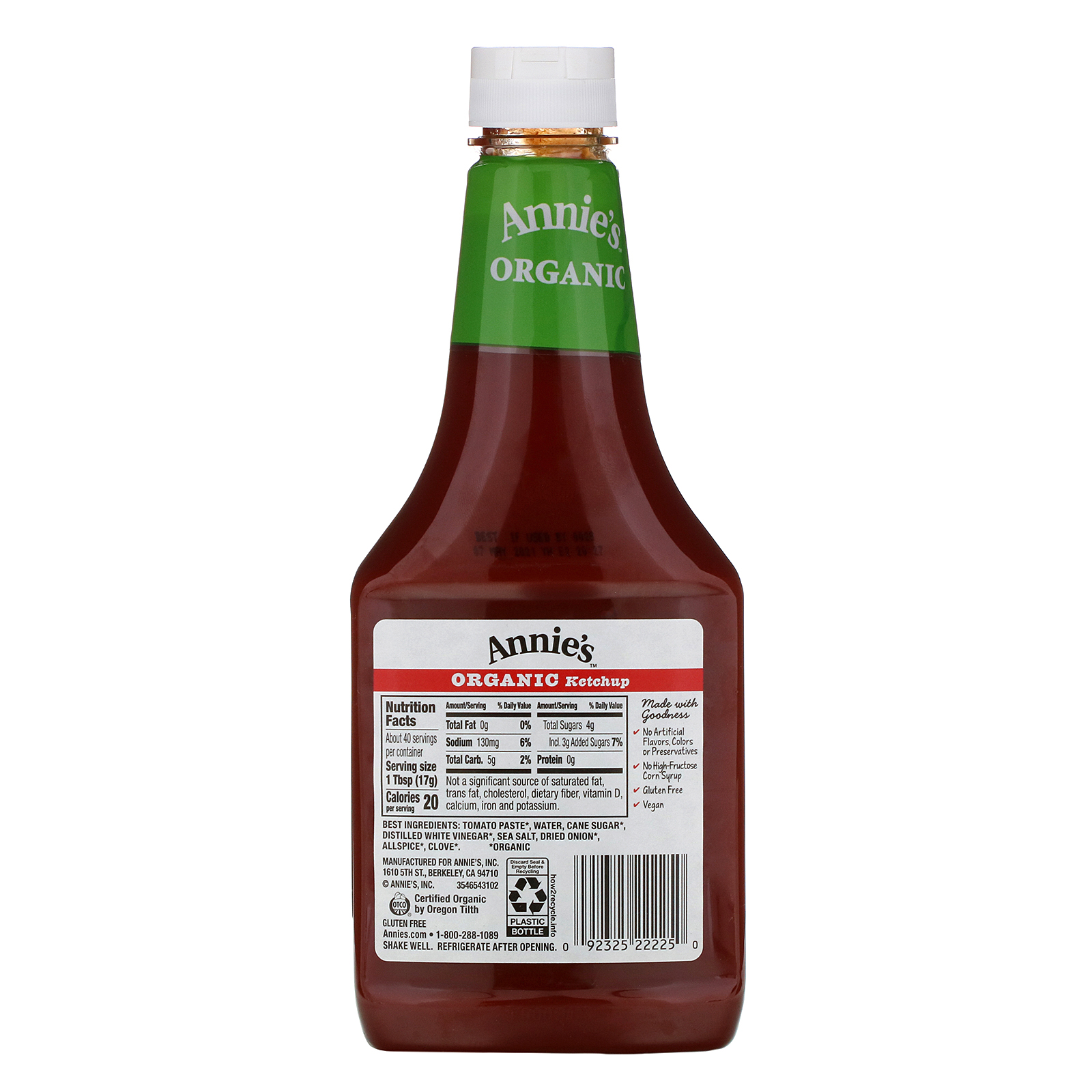 Comprar Annie's Naturals, Orgânico, Ketchup, 680 g (24 oz) - Imagem 2