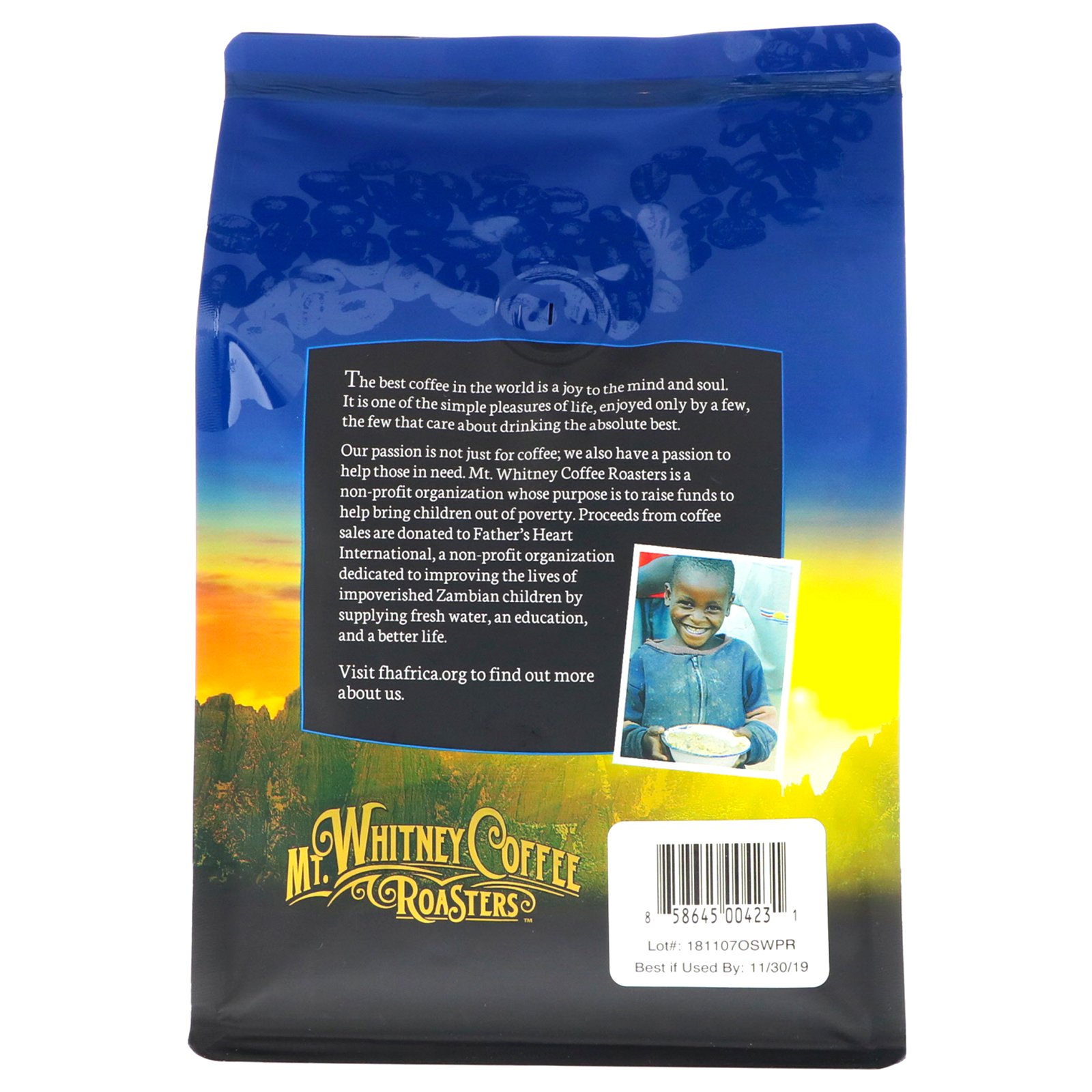 Comprar Mt. Whitney Coffee Roasters, Organic Peru Decaf, Medium Roast Whole Bean, 12 oz (340 g) - Imagem 2