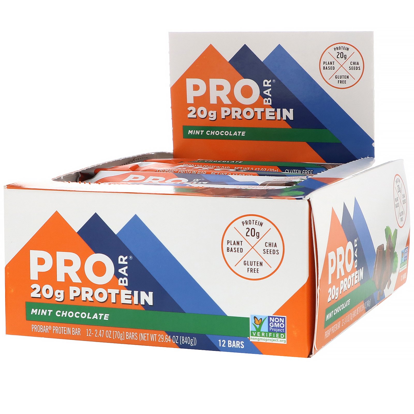 Comprar ProBar, Protein Bar, Mint Chocolate, 12 Bars, 2.47 oz (70 g) Each