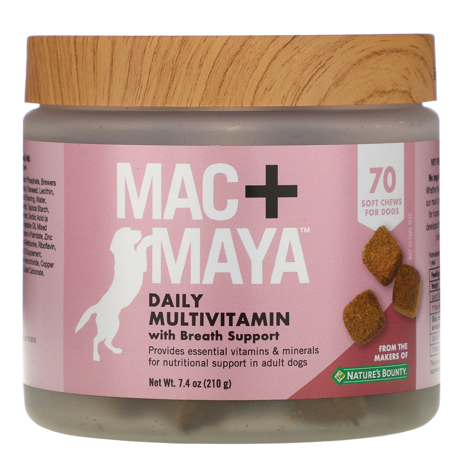Comprar Nature's Bounty, Mac + Maya, Multivitamínico Diário com Suporte Respiratório, Para Cachorros, 70 Petiscos Macios